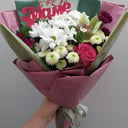 Букет "Для мамы" из хризантем и гвоздик