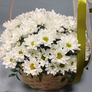 Ромашки в корзине