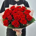 Красные розы букет из 25 шт