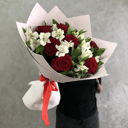 Букет «Ульяна» из роз и альстромерий