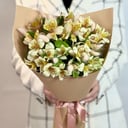 Букет «Нежный латте» из альстромерий