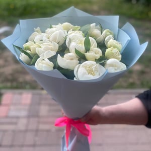 Букет «Уайт» из пионов