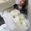 Букет «Крем-брюле» из хризантем