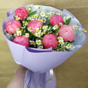 Букет «Пионы с ромашками (7 шт.)»