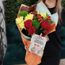 Букет Розы, Диантуса и Хризантем