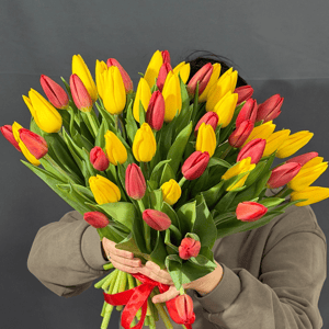 Букет "Тюльпаны яркий микс - 51"