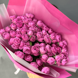 Монобукет из кустовых роз Мисти Баблс