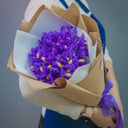 Букет из 19 синих ирисов