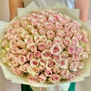 Букет «101 роза Нежно розовая»