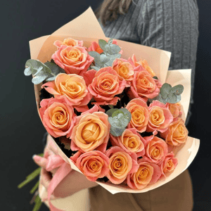 Букет «Розовый закат»