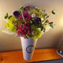 Коробка с цветами «Лесная нимфа» из экзотических цветов и роз