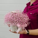 Композиция «Корзина Розовой Гипсофилы»