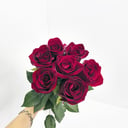 Букет «Охапка 7 красных роз под ленту»