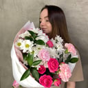 Букет «Мечта» из хризантем и гвоздик