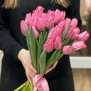 Букет «Малиновые Тюльпаны 25»