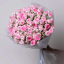 Букет розовых кустовых роз