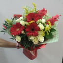 Букет Гербер, Роз и Гладиолуса