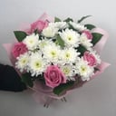 Букет «Нежный» из роз и хризантем