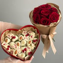 Подарочный набор «Клубника в шоколаде "Комбо набор 18"» из роз