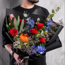 Мужской букет осенний из роз