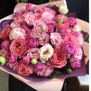 Букет "Роскошь" из роз и эустом