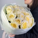 Букет «15 сливочных пионовидных роз»