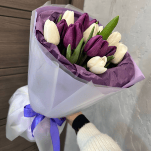 Букет «15 тюльпанов микс»