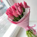 Букет из 25 розовых тюльпанов