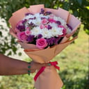 Букет «Абсенти» из роз и хризантем