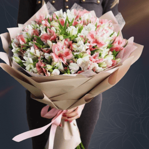 Букет «25 альстромерий нежный микс»