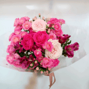 Авторский букет Сказка из роз и альстромерий