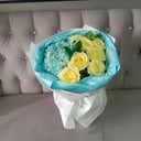 Букет «Гортензия и белая роза»