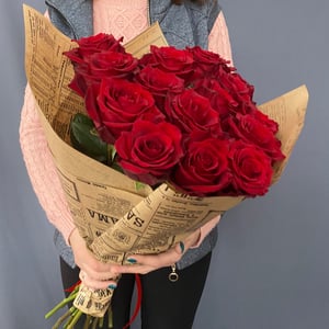 Букет «Розы Бордо 15 шт»