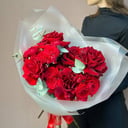 Винный букет с французскими розами 023