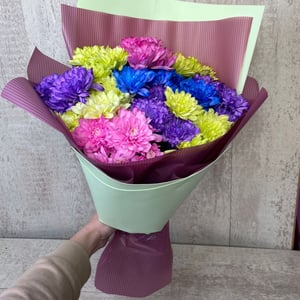 Букет «Радуга из Хризантемы»