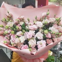 Букет из розовой эустомы