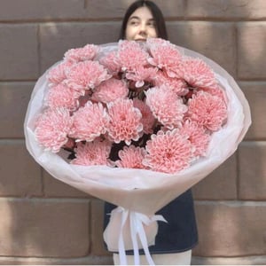 "Поцелуй ангела"- букет из хризантем