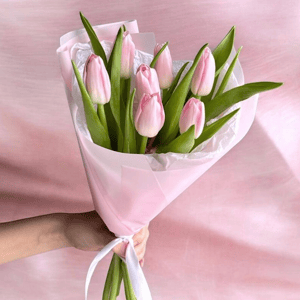 Букет «Тюльпаны 7шт розовых»