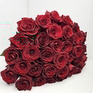 Букет «Охапка 37 красных роз под ленту»