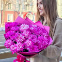 Букет «Сиреневый туман» из хризантем