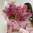 Букет Гиацинта и Лимониума из экзотических цветов