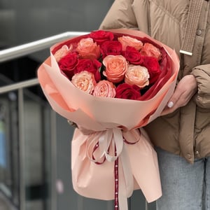 Букет Дыхание пламени M из роз