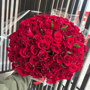 Букет «101 роза кенийская премиум класса»