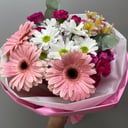 Букет «Зефирка» из гербер и роз