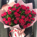 Букет из пионовидных роз марун