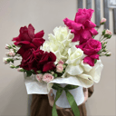 Шляпная коробка с цветами «Роза французская»