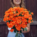 Букет «Роза кустовая Baby Orange 9 штук»