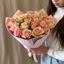 Монобукет из 25 нежно-розовых роз
