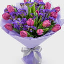 Букет «Весенние сумерки» из тюльпанов