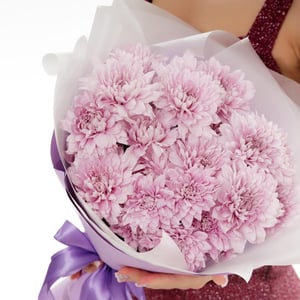 Букет «Нежный привет» из хризантем